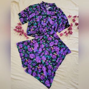 2 piece Gitano high waist shorts and top floral set